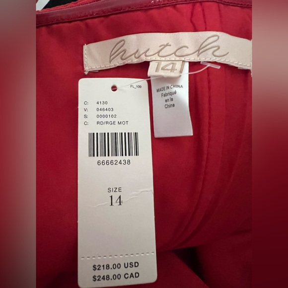 Anthropologie Hutch Red Colorblocked Bow-Tie Maxi Dress - Picture 11 of 11